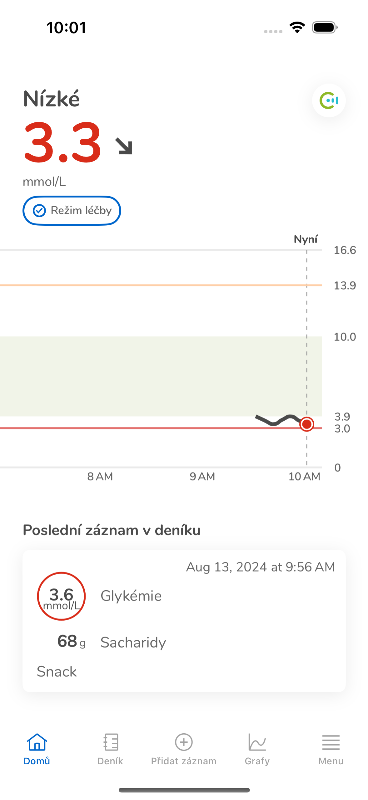 33_03_HomeDashboardWithLogbookEntriesLowMmoll