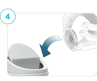 Obrázek zobrazující likvidaci senzoru CGM SmartGuide.
