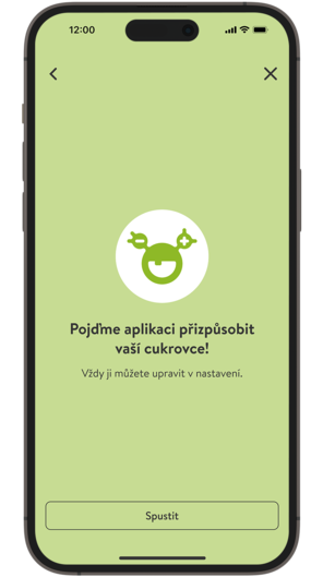 Snímek obrazovky nastavení v aplikaci mySugr.